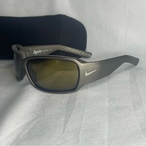 NIKE Ignite Wrap Sunglasses Champagne Anthracite Amber Sport Lens EV0575 109